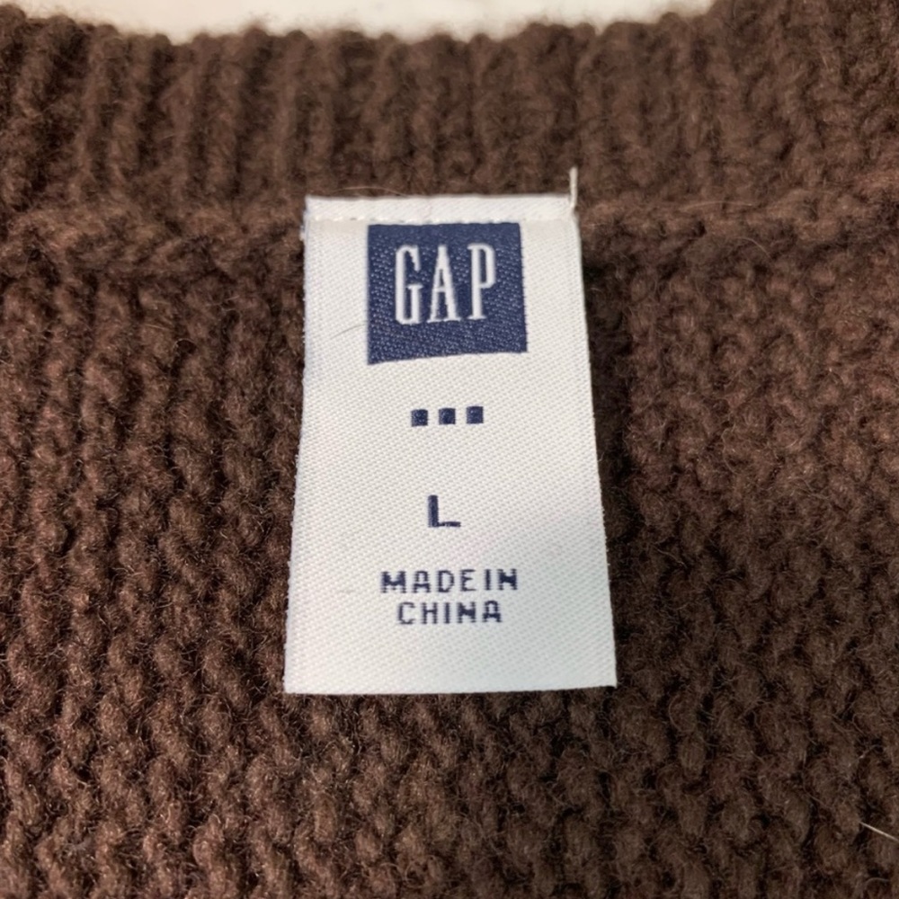 GAP Bell Sleeve 4 Button Lambs Wool Blend Ribbed V Neck Cardigan Ribbed … - Picture 6 of 6
